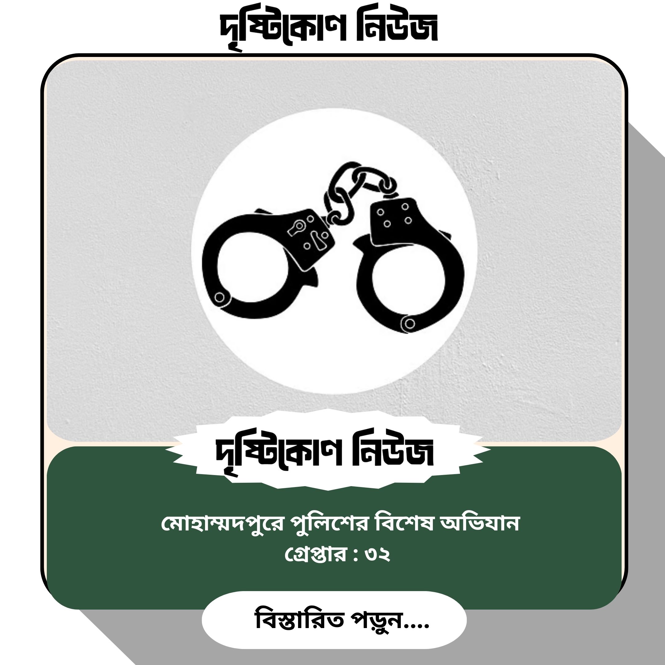 মোহাম্মদপুরে পুলিশের বিশেষ অভিযানে ৩২ জন গ্রেপ্তার image