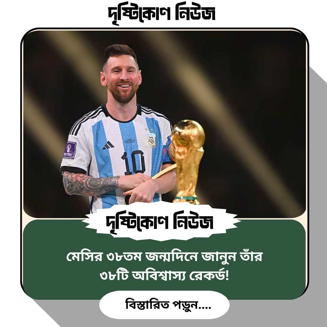 মেসির ৩৮তম জন্মদিনে জানুন তাঁর ৩৮টি অবিশ্বাস্য রেকর্ড! image